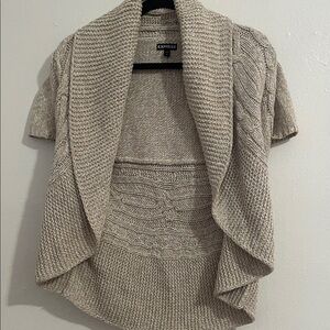 Express Women's Beige Knit Poncho